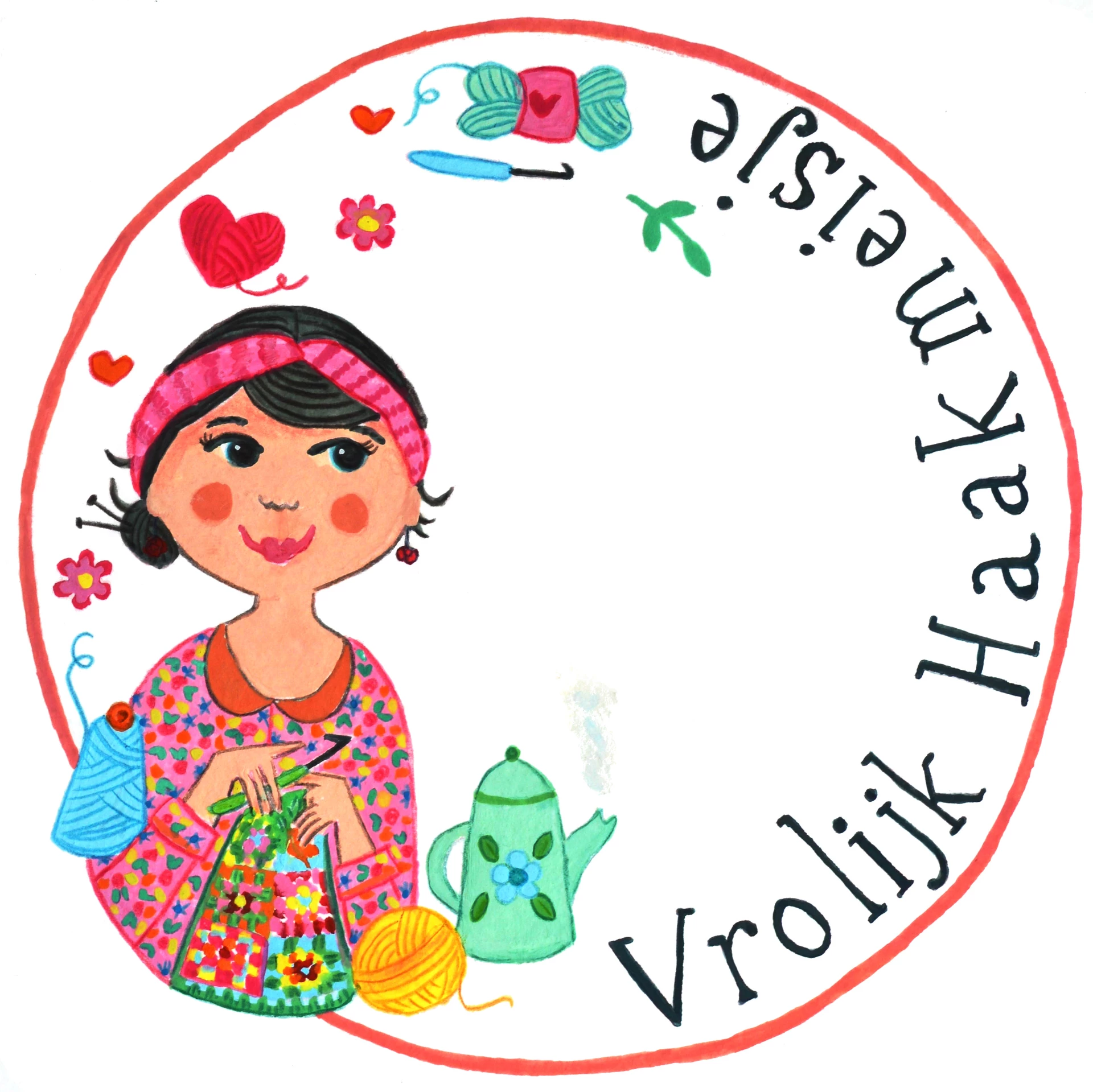 Vrolijk Haakmeisje